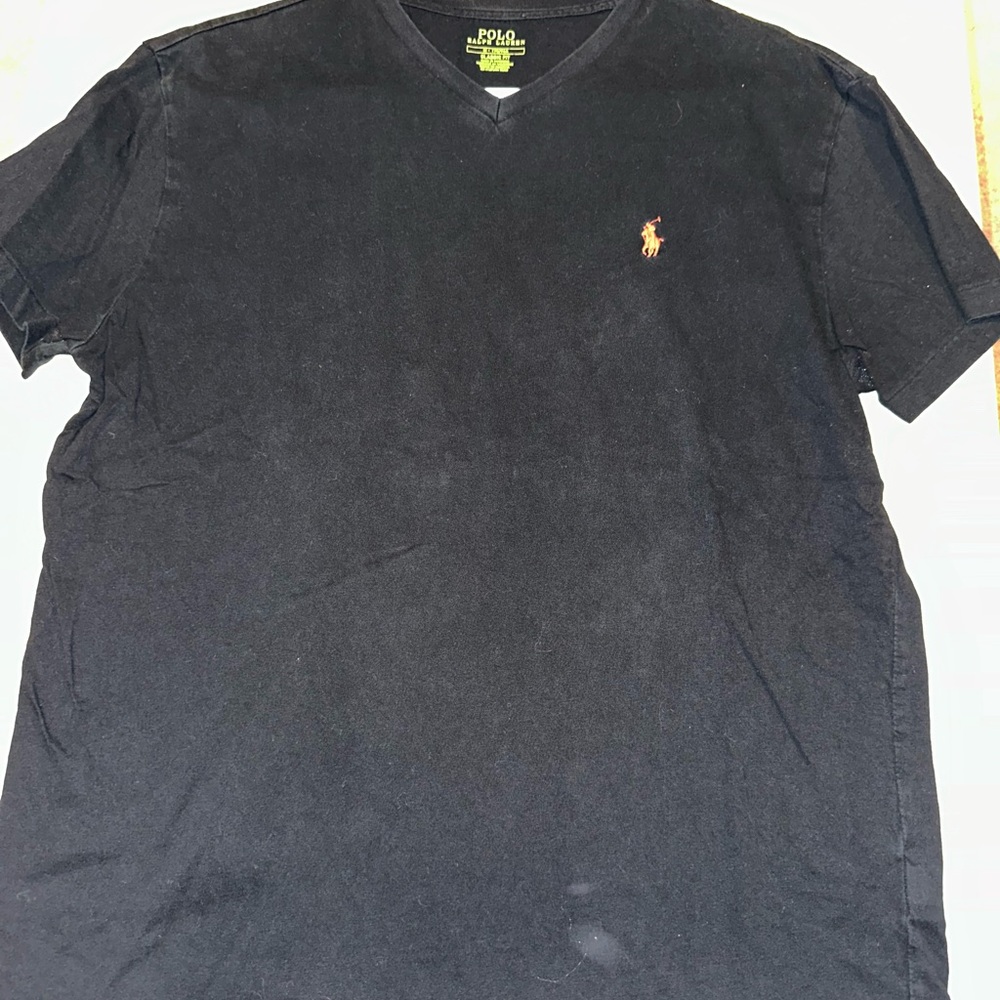 Polo by Ralph Lauren Black Short Sleeve V-Neck Tee